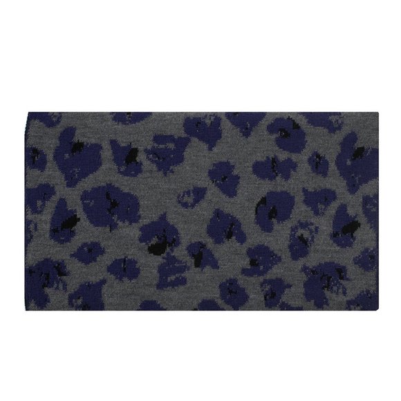 Lanvin Unisex Virgin Wool Scarf Olive Green Navy Blue Camouflage - Picture 1 of 4